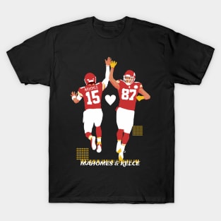 Mahomes & kelce teammate - black T-Shirt